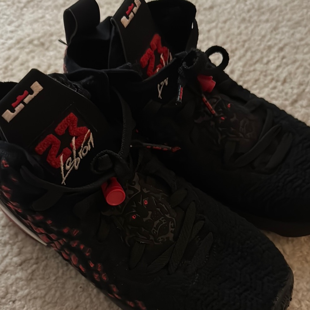 Nike LeBron Black and Red Sneakers